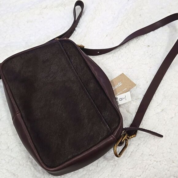 The Carabiner Medium Crossbody Bag Brown Chocolate Raisin Calf Hair NWT - Picture 3 of 6